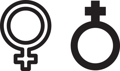 gender icon set. Transgender icon for website design, logo for web and apps. gender symbol of human, Male and female gender symbols icon set