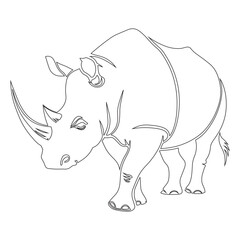 Two-horned rhino