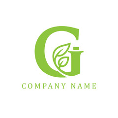 Fototapeta premium Green eco leaf logo design for a modern business company branding