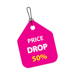 Price Drop Tag. Transparent PNG