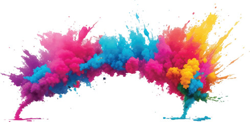 Colorful watercolor paint ink splashes and splatters, artistic texture background vector illustration