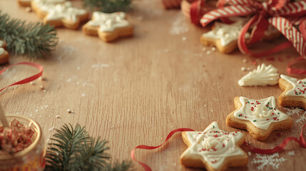 christmas cookies and christmas tree