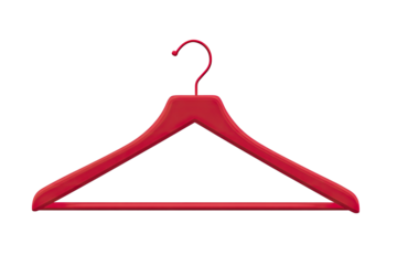 Red wooden clothes hanger