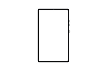 Realistic modern digital tablet computer mockup with blank screen isolated vector.