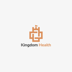 Obraz premium Healthcare logo designs concept vector, Kingdom Health logo