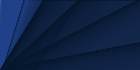 Modern dark blue paper background with dark 3d layered line triangle texture in elegant website or textured paper design