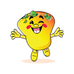 funny taco character mascot illustration