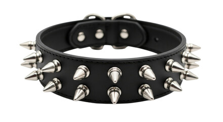 Spiked leather wristband transparent background cutout png