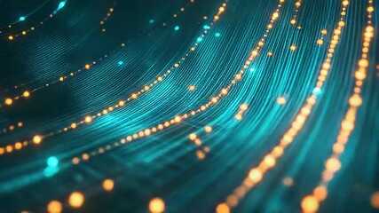 Digital data flowing through abstract network connections - Powered by Adobe