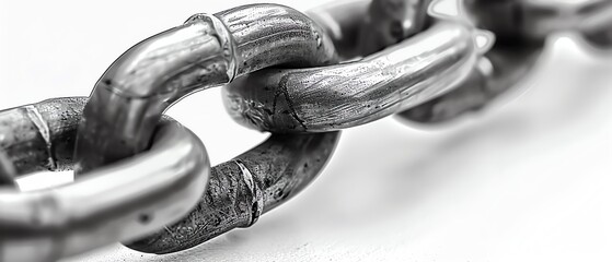 Close-up of a metallic chain link.