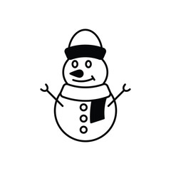 Snowman icon clean and modern vector illustration