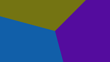 Dynamic Geometric Abstract Background Illustration Featuring Three Distinct Color Blocks in Olive Green, Bright Blue, and Deep Purple.
