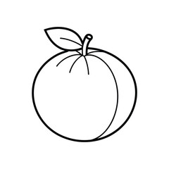 Apple line art. Apple hand drawn. Fruit continuous line drawing. Single contour food for design print. Single lineart sketch health