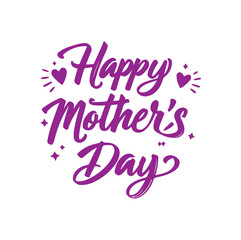 happy mothers day isolated on white