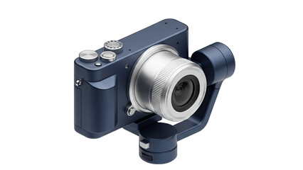 Blue Camera Stabilizer on White Background