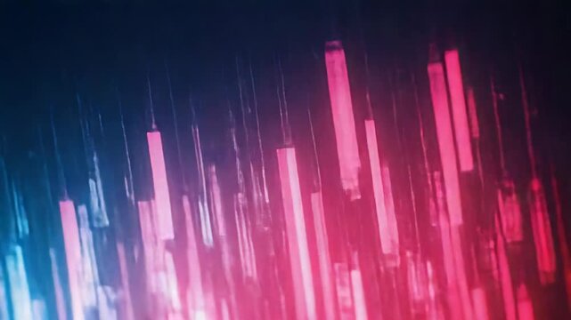 Abstract data background showing blue pink digital glitch