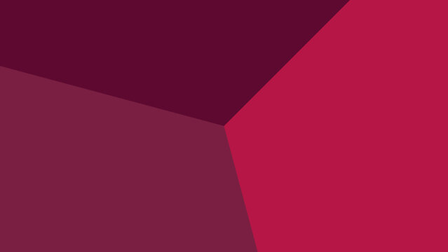 Rich Tonal Geometric Abstract Background Illustration with Three Deep Color Blocks in Burgundy, Plum, and Intense Magenta Shades.