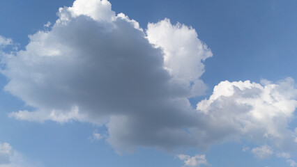 Summer blue sky and white clouds landscape