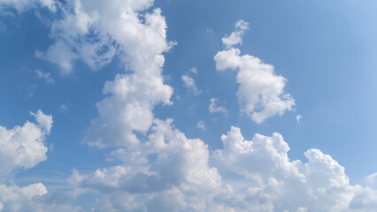 Summer blue sky and white clouds landscape