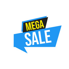 42. Mega sale png, sale event artwork, discount promotion element, ecommerce deal badge, retail icon design, marketing graphic