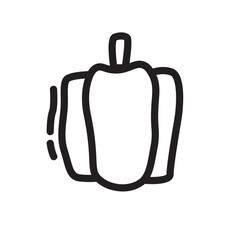 Outline Graphic of Bell Pepper