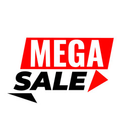 Fototapeta premium 32. Mega sale png, stylish promo icon, online discount badge, big offer artwork, retail sale design, shop marketing label