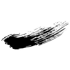 Hand drawn black ink brush strokes for grunge design backgrounds