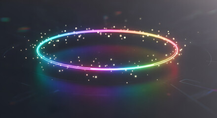 Abstract colorful background featuring a bright purple glow and glowing light lines in a vector illustration design with rainbow energy waves and motion stars for a dark space wallpaper backdrop