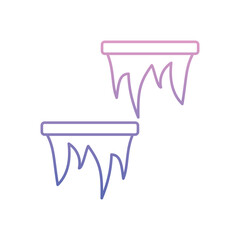 Icicles icon clean and modern vector illustration