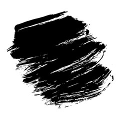 Hand drawn black ink brush strokes for grunge design projects
