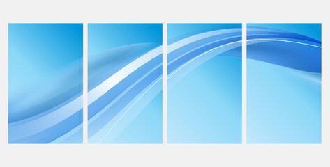 modern abstract blue background design with layers of textured white transparent material in triangle diamond and squares shapes in random geometric	