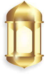 Fototapeta premium Ramadan Islamic gold lantern Illustration