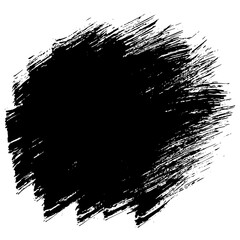 Hand drawn black ink brush strokes for grunge background design