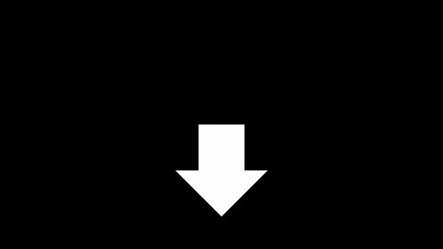 downward direction animation in the form of an arrow moving from the center to the right