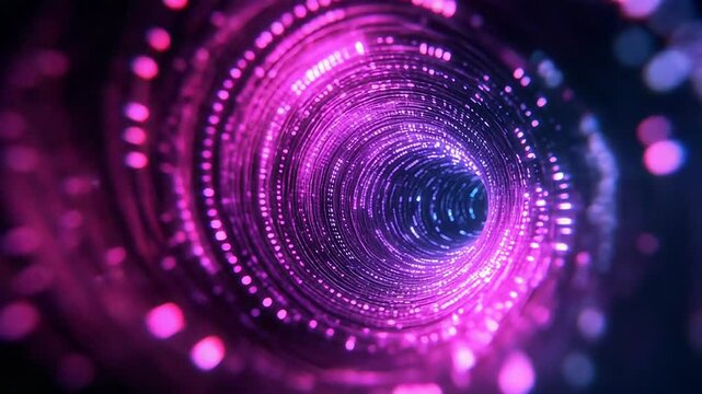 Digital tunnel transmitting data and light particles