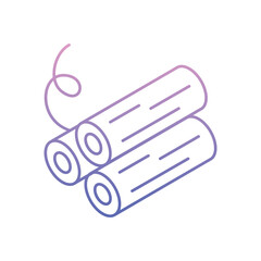 Firewood icon clean and modern vector illustration