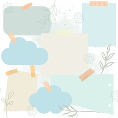 Cute memo paper with various frame
