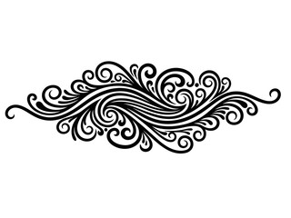 Fototapeta premium Ornamental swirling decorative design with intricate curves and elegant lines suitable for artistic projects and embellishments