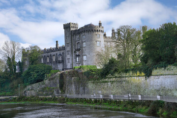 View of medieval Kilkenny Castle from across the river