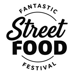 Obraz premium Fantastic Street Food Festival Logo Design Template