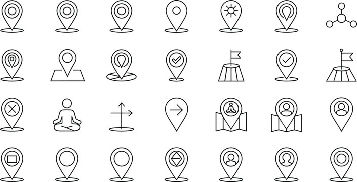 Financial Accounting, Analysis, Management, and Calculation Line Icon Set, Pie Chart, Calculator, Time, Money, Outline Vector