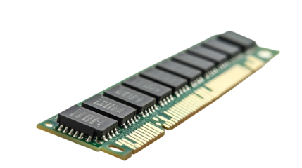 Computer RAM Memory Module Close-Up - Essential PC Hardware Component