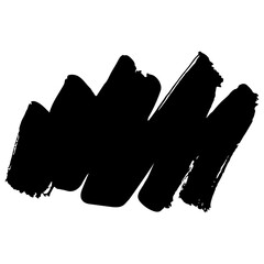 Hand drawn black ink brush strokes for grunge design backgrounds