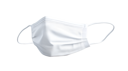 White Disposable Medical Face Mask Isolated - Healthcare and Personal Protection