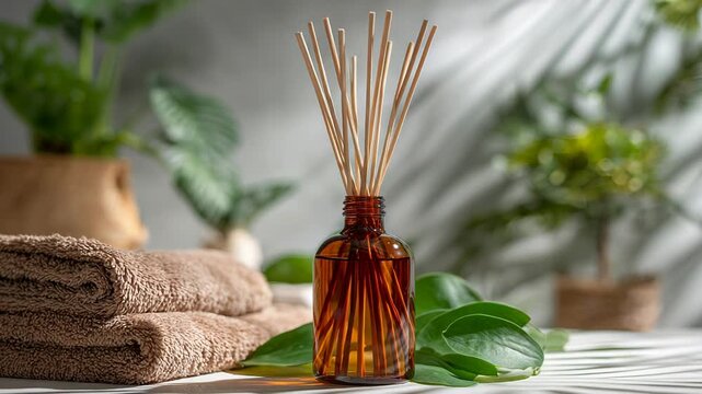 Reed diffuser relaxing spa atmosphere home decor