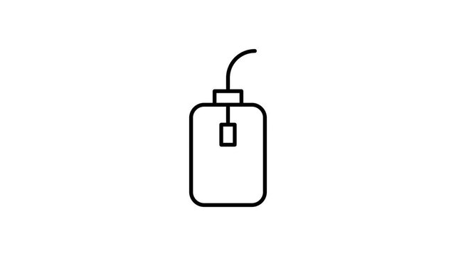 Clean vector icon of a computer mouse, showcasing a contemporary design with clear lines.