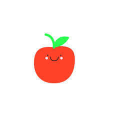 Kawaii Apple Doodle Cartoon