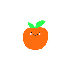 Kawaii Orange Doodle Cartoon