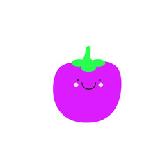 Kawaii Mangosteen Doodle Cartoon