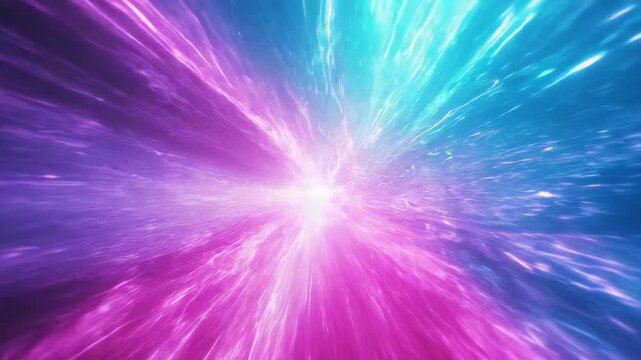Navigating colorful deep space nebula cosmic light explosion